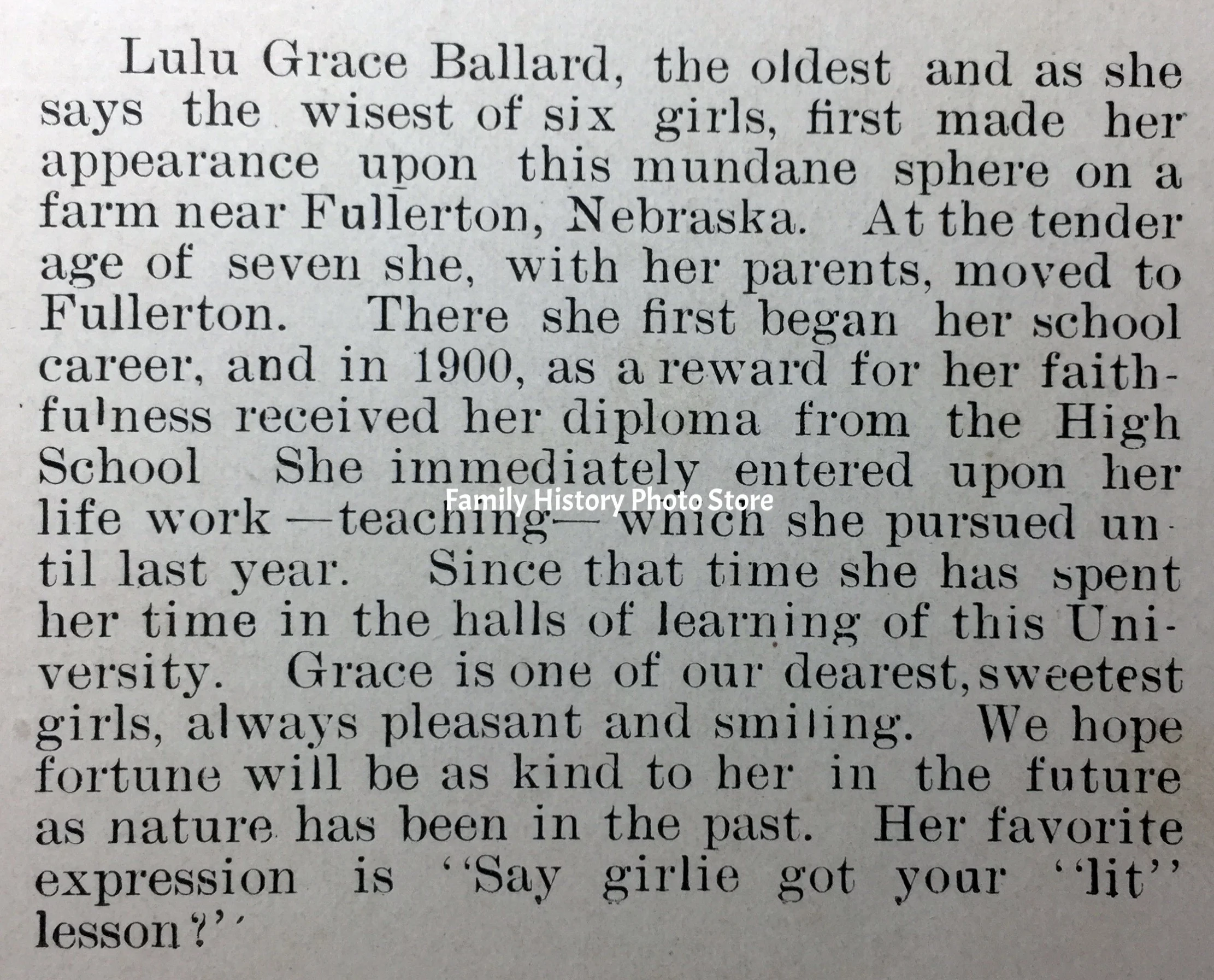 Lulu Grace (Ballard) Koontz