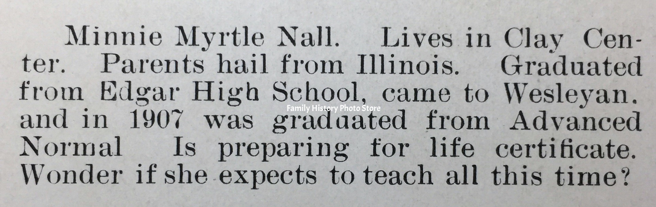 Minnie Myrtle (Nall) Cooper