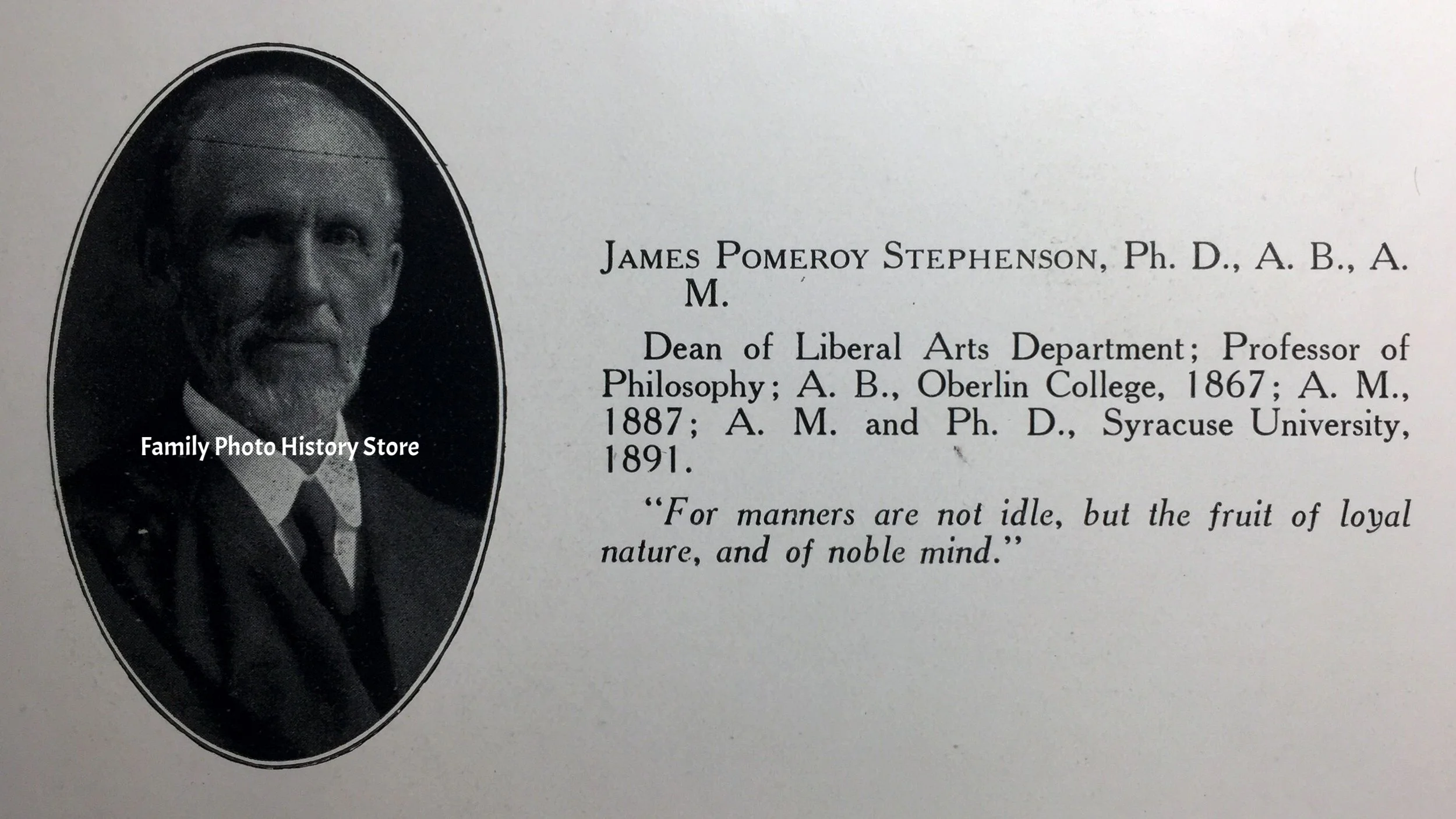 James Pomeroy Stephenson, Dr