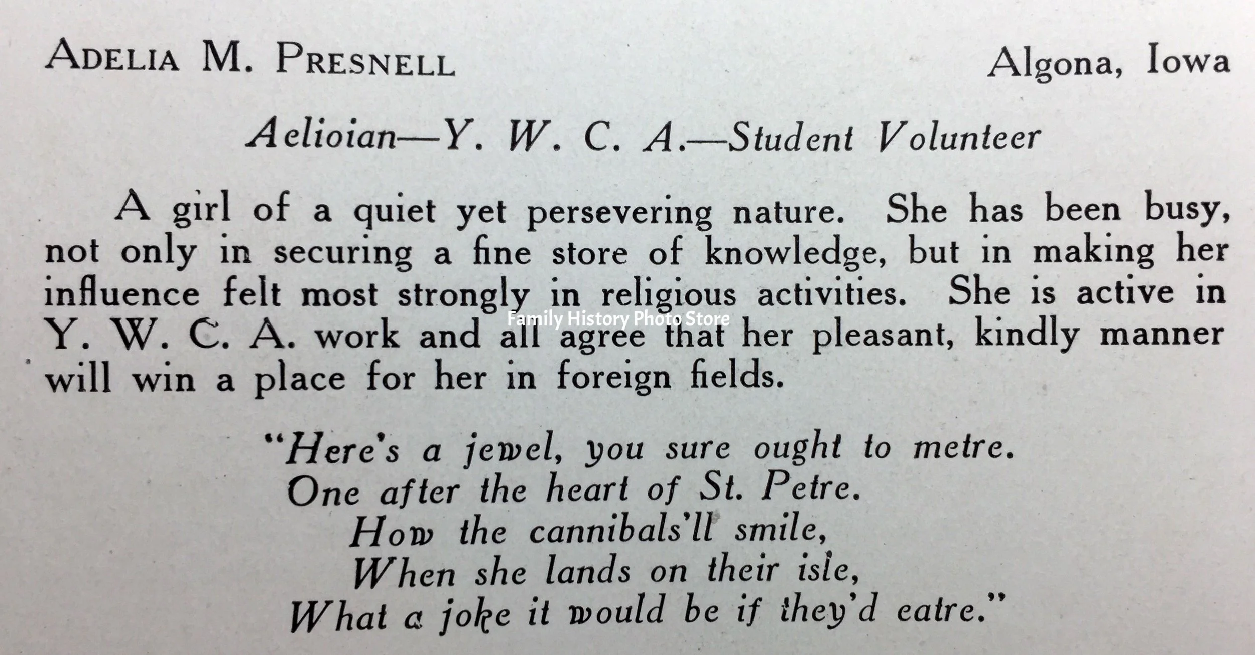 Adelia M (Presnell) Lamphear