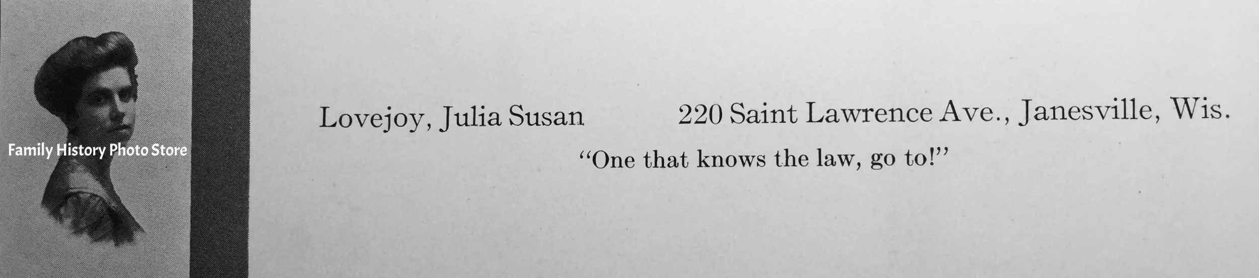Julia Susan (Lovejoy) Cuniberti