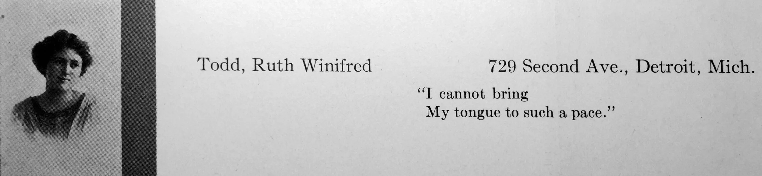 Ruth Winifred (Todd) Frumveller