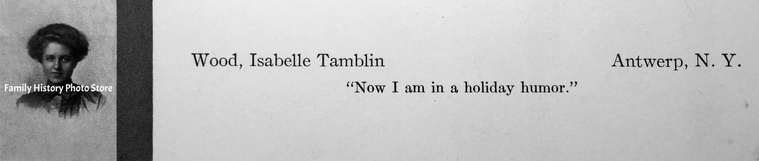 Isabelle Tamblin (Wood) Jones