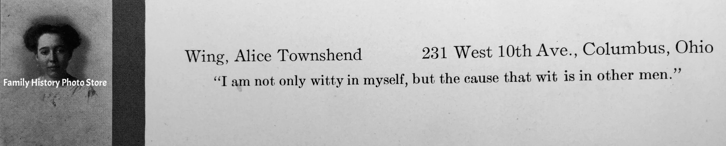 Alice Townshend (Wing) Chandler