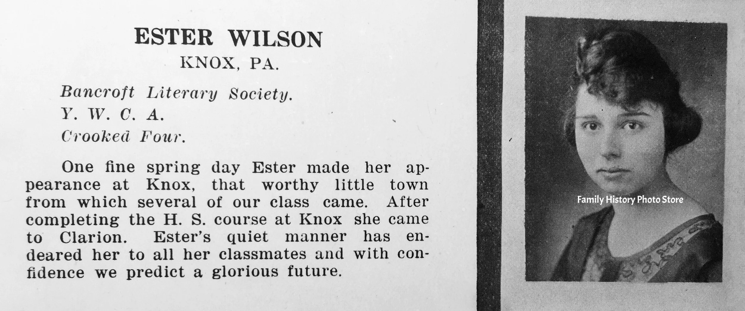 Clara Ester (Wilson) Baltzer