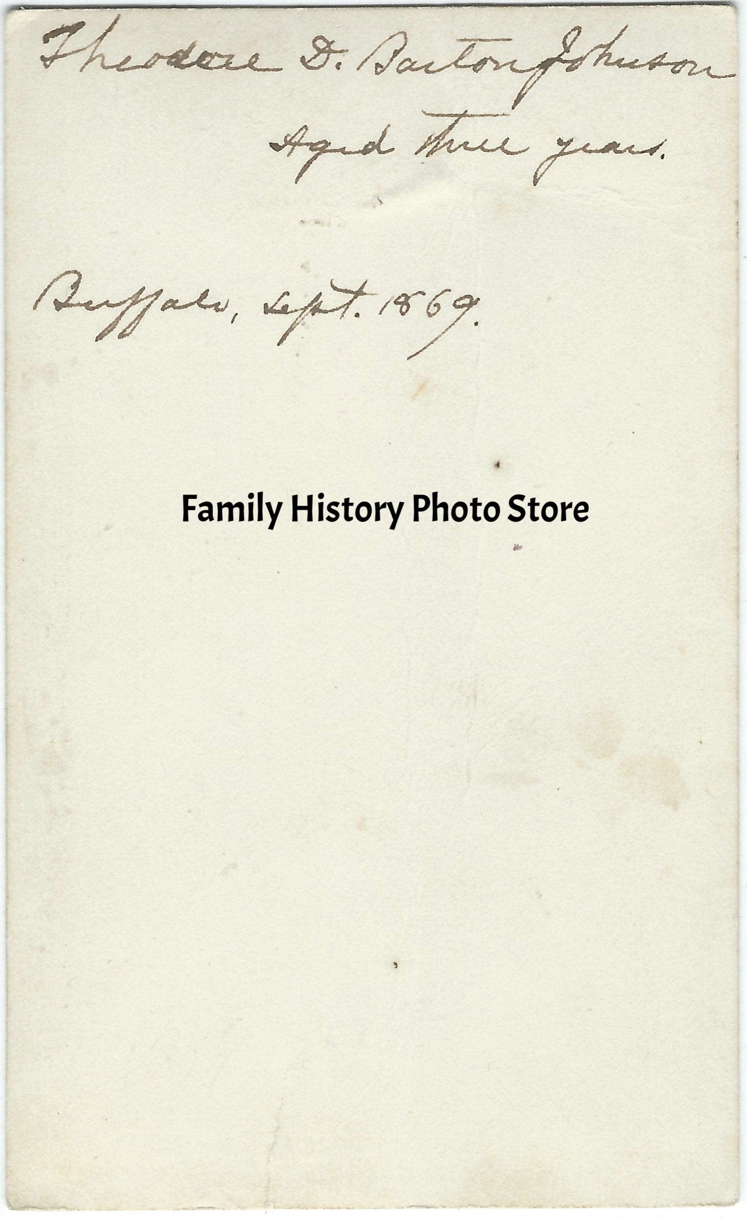 Theodore Darwin Barton Johnson, Dr