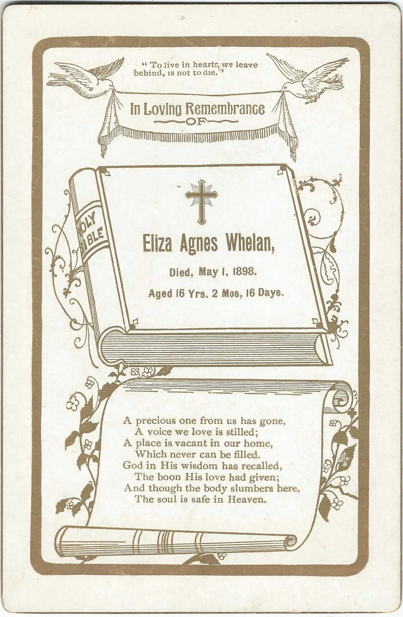 Eliza Agnes Whelan (or Whalen)