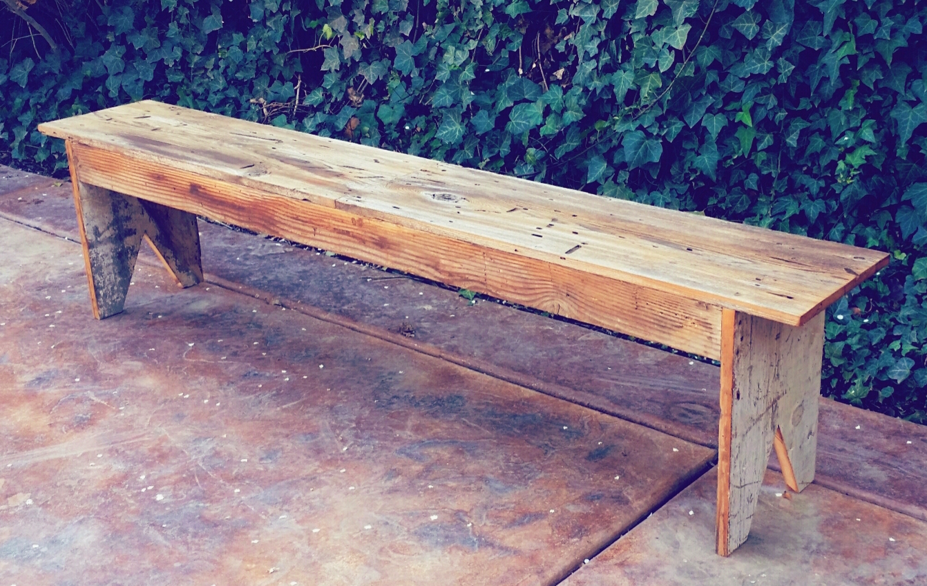 RUSTIC BARNWOOD BENCH (40 AVAILABLE) SEATS 200 GUESTS