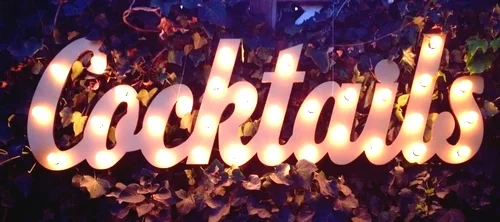 LARGE 6FT LIGHT UP "COCKTAIL" SIGN