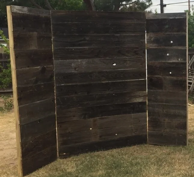WOODEN WALL BACKDROP 8FT X 12 FT