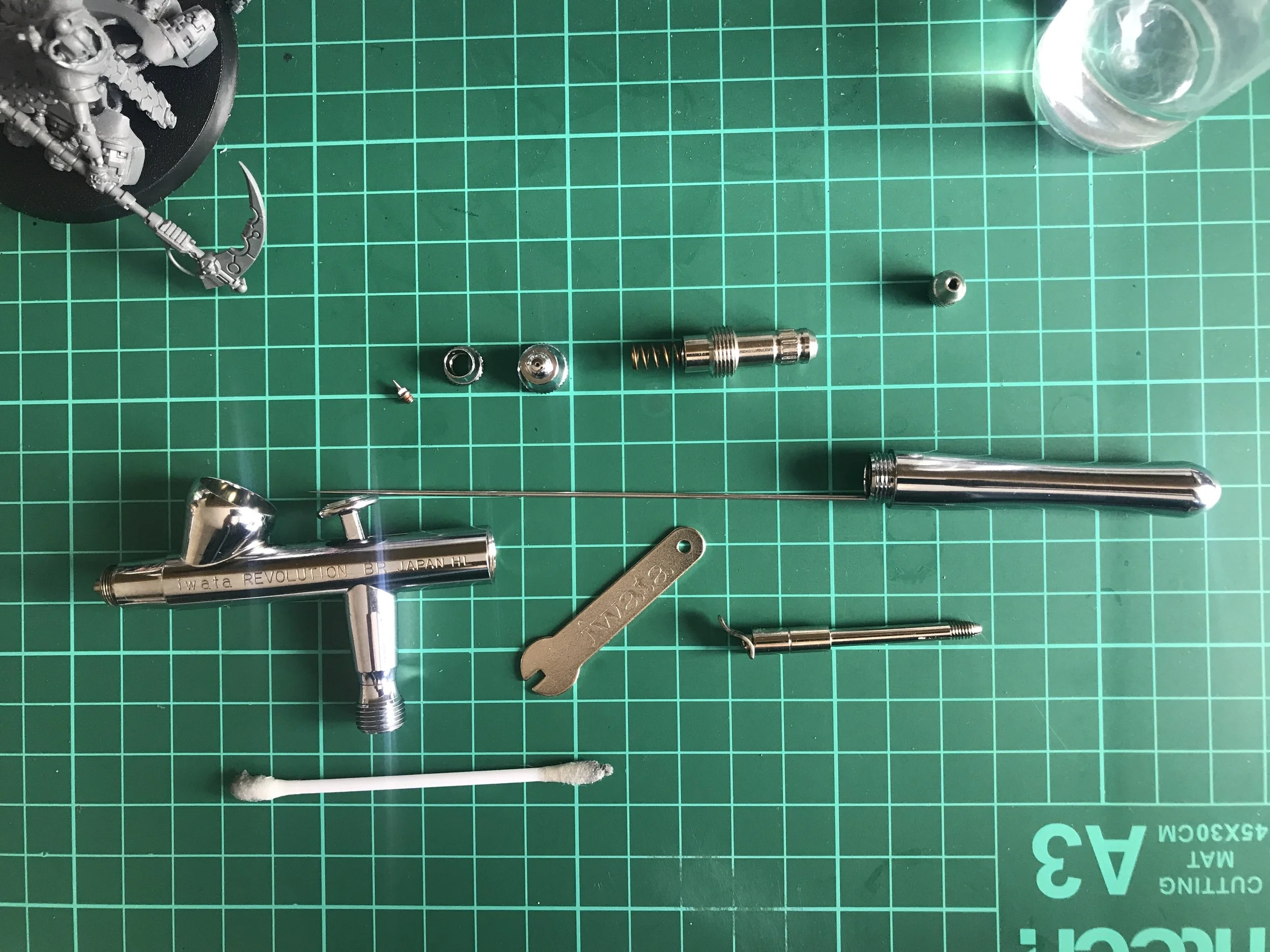 Airbrush had a clean before spraying tonight - I use an Iwata Revolution BR