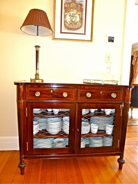 Sidetable with Custom Brass Work