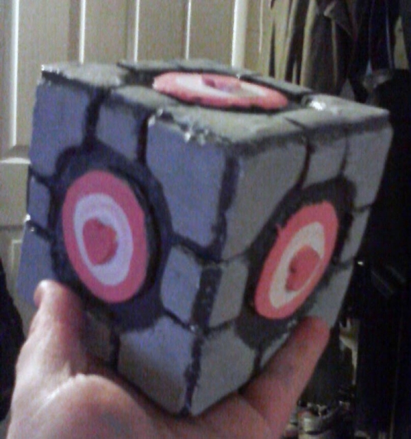 Here it is in all it's funky hand-made glory. The Ur-Cube.