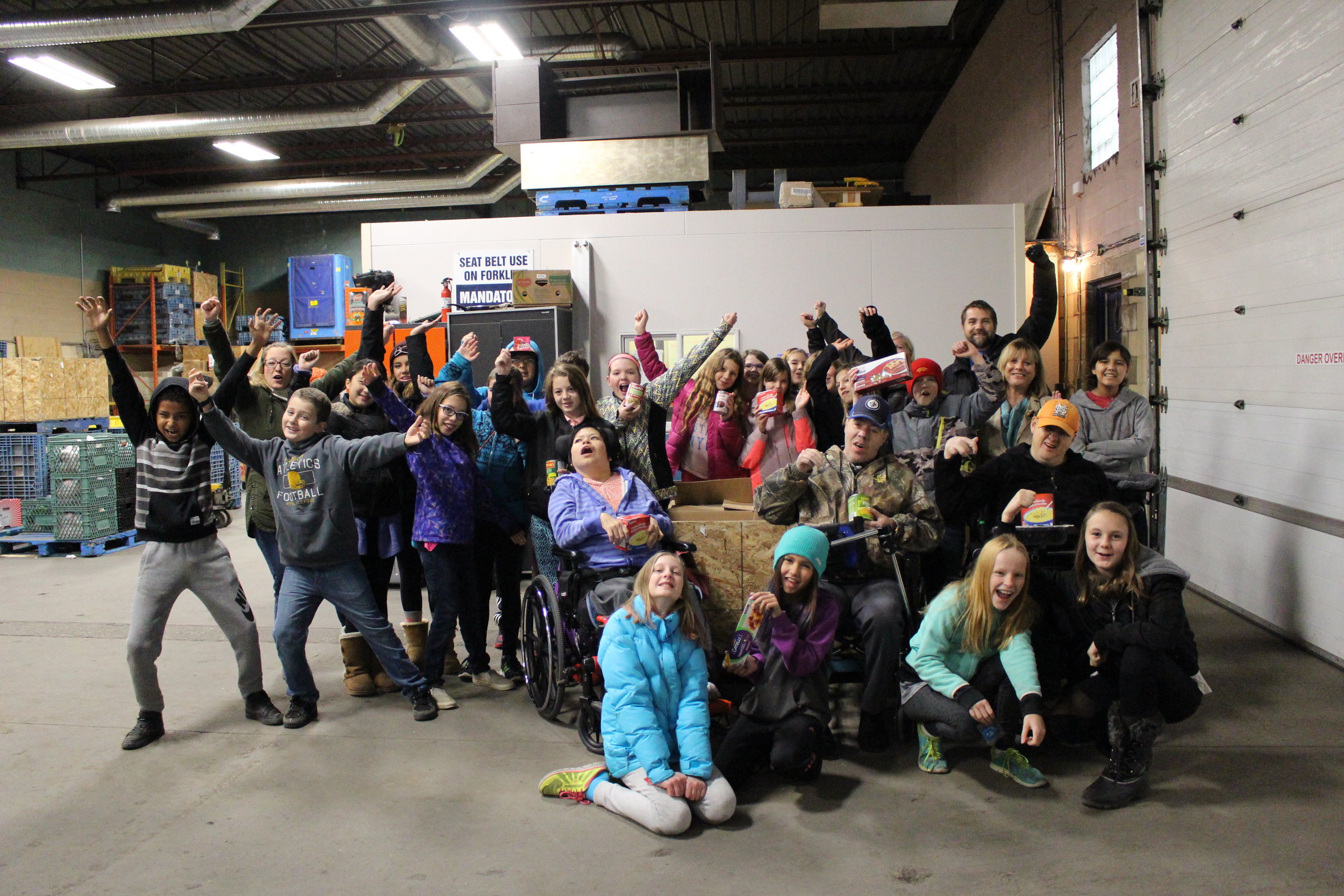 Sherbrooke Community Centre iGen students delivered their We Scare Hunger donations!