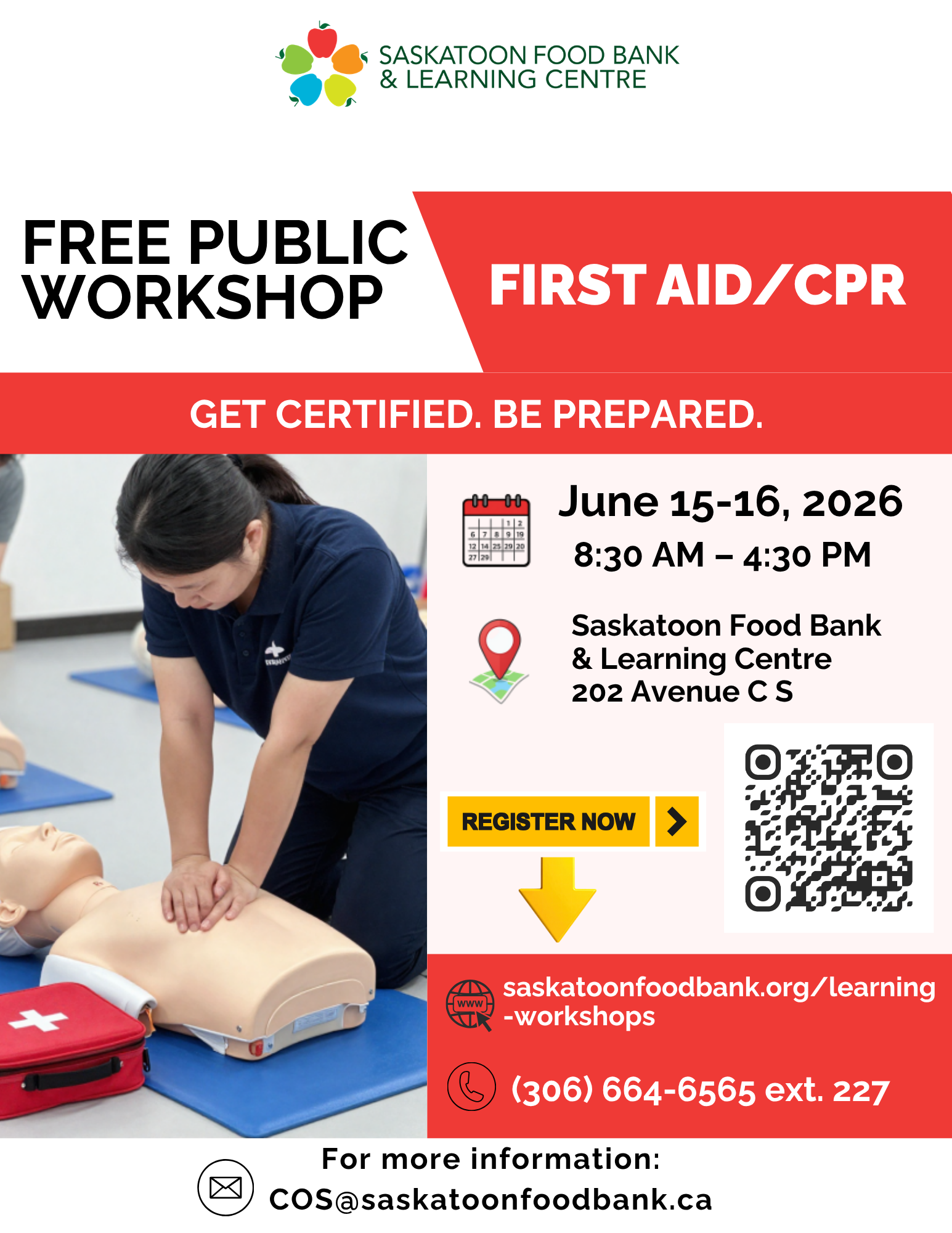 First Aid/CPR Certification (2-day training)