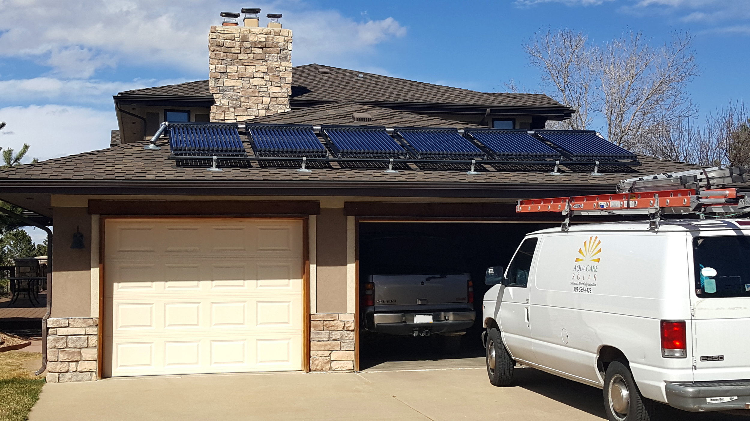 Evacuated solar thermal collectors in Broomfield, Colorado