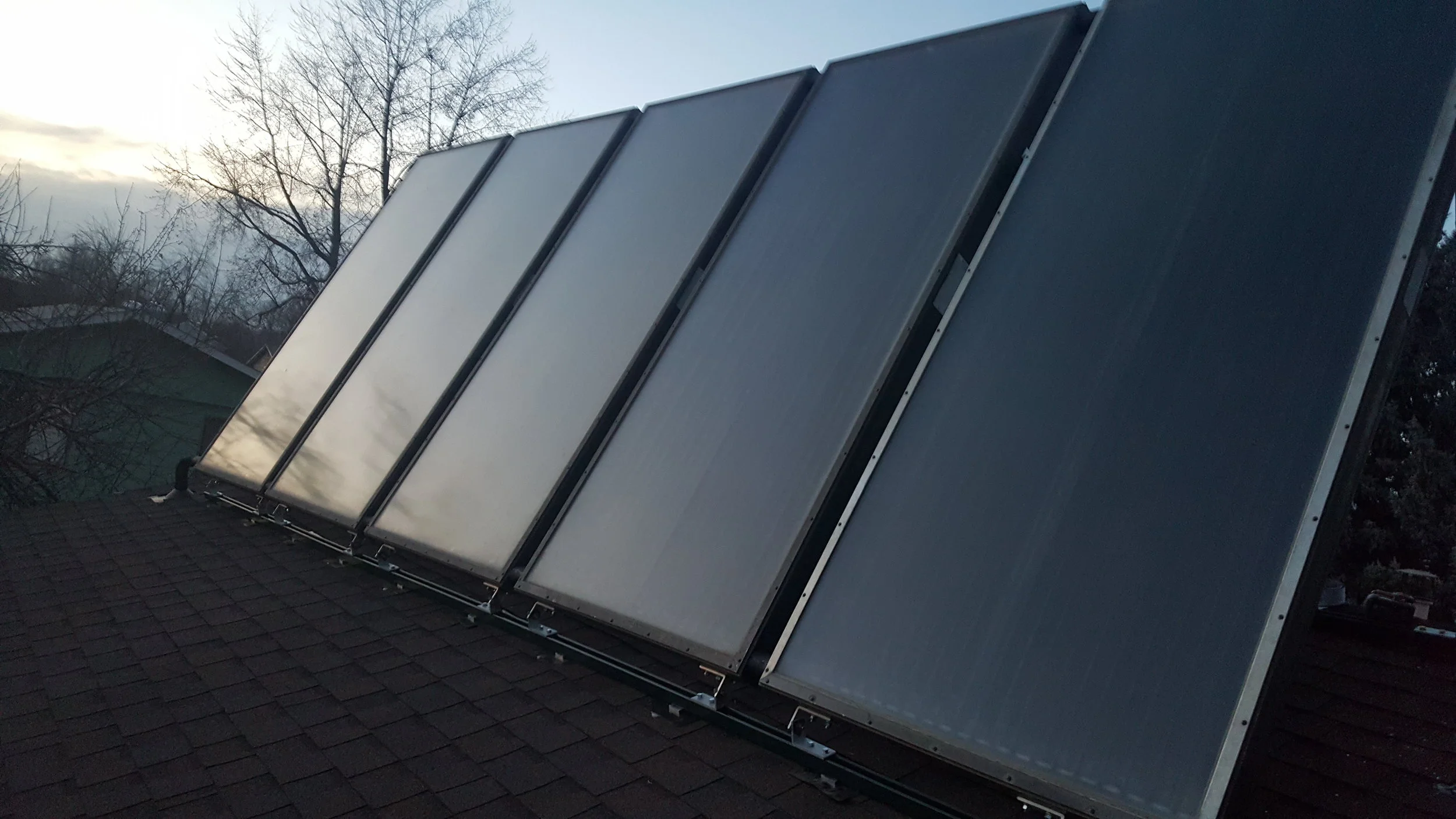 Finished upgraded solar thermal system in Longmont, Colorado