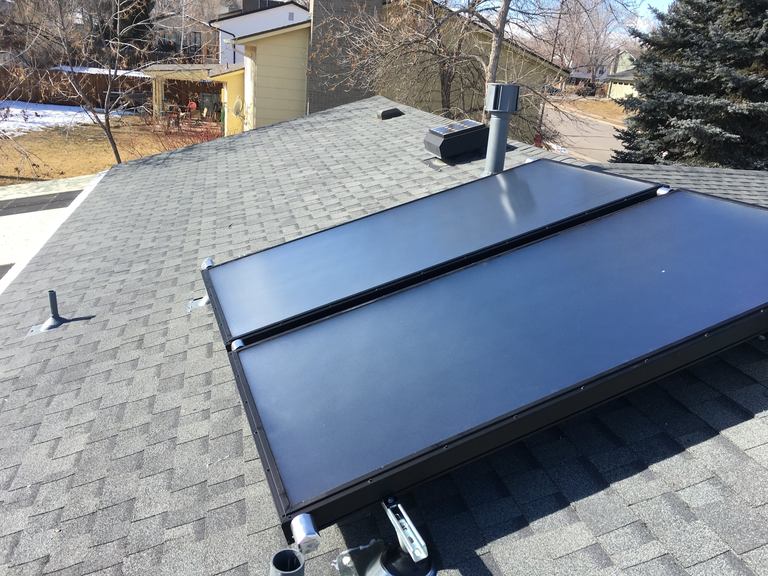 Upgraded solar thermal system in Louisville, Colorado