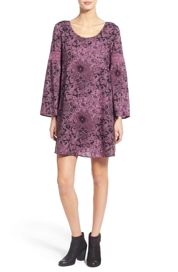 Print Bell Sleeve Shift Dress 2.jpg