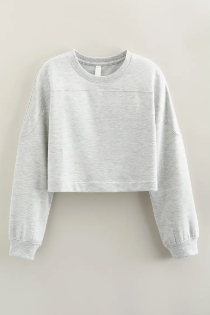 Zella Girl - Step Up Fleece Sweatshirt FRNT HTHR GREY.png