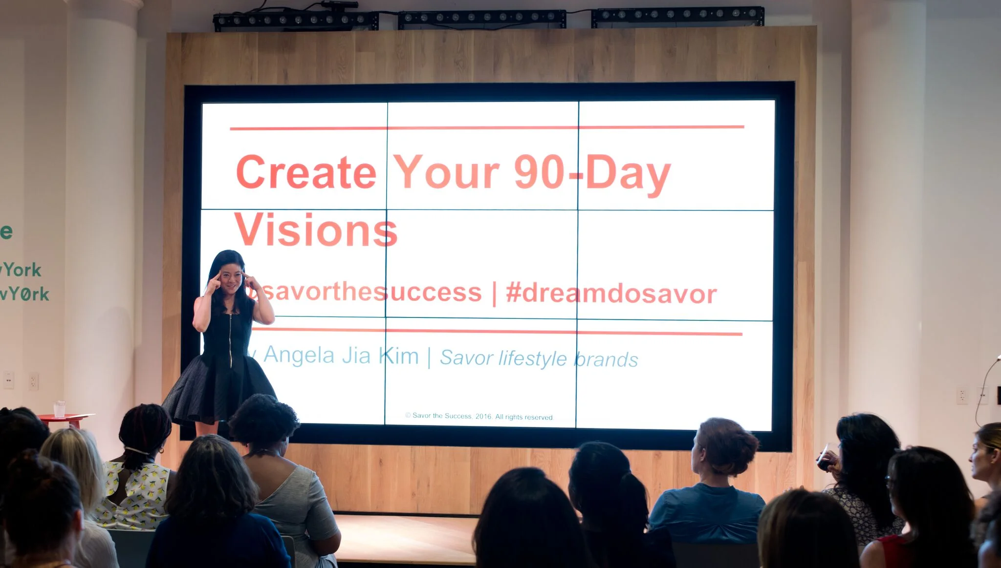 Savor Founder ANGELA JIA KIM TEACHES A workshop IN NYC.
