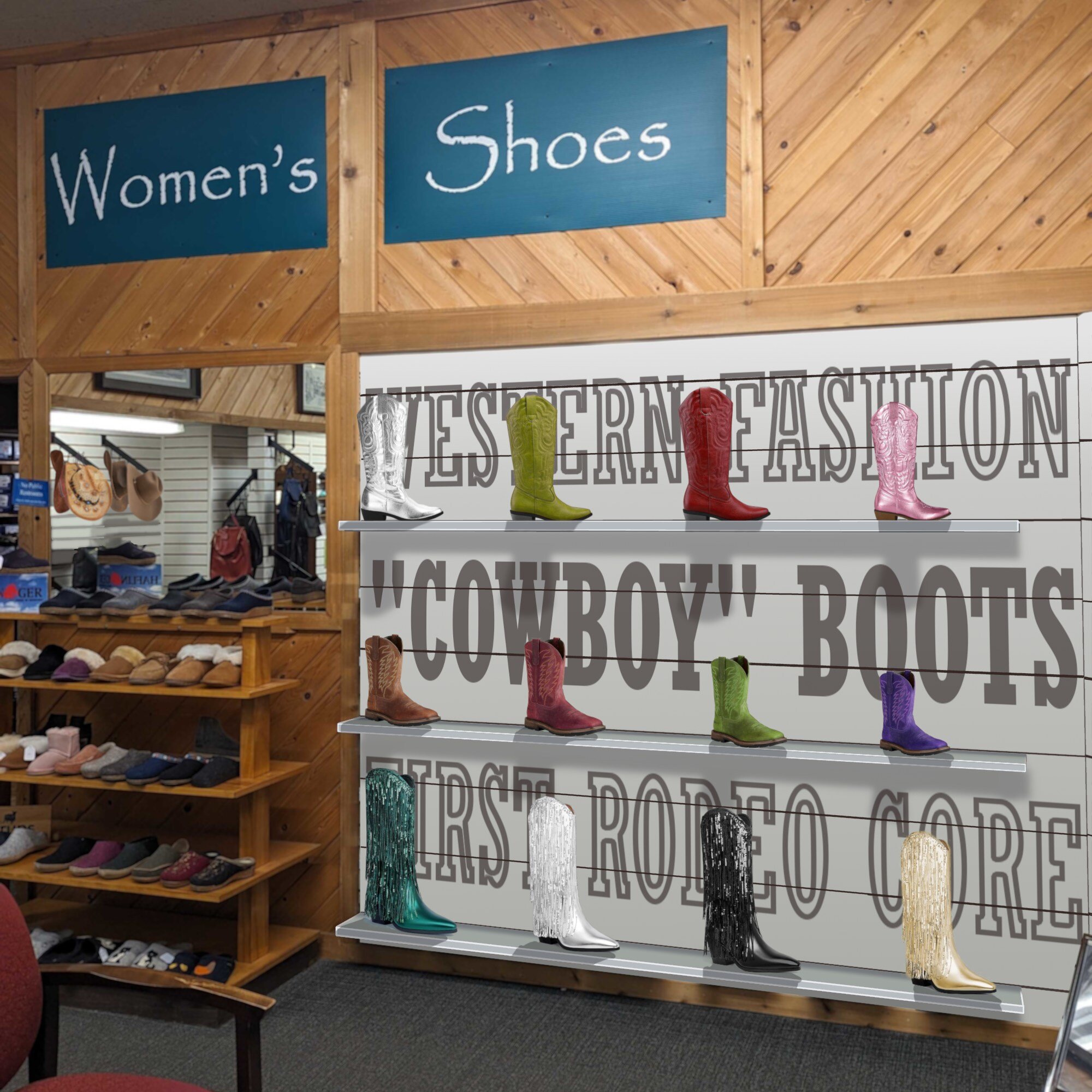 ✨ Hide &amp; Sole is entering the Western Boot game!! ✨
Early this morning, we unveiled our big and bold new direction to an eager crowd in downtown Missoula. We are moving into the Western Wear market with our new line of colorful and bedazzled boot