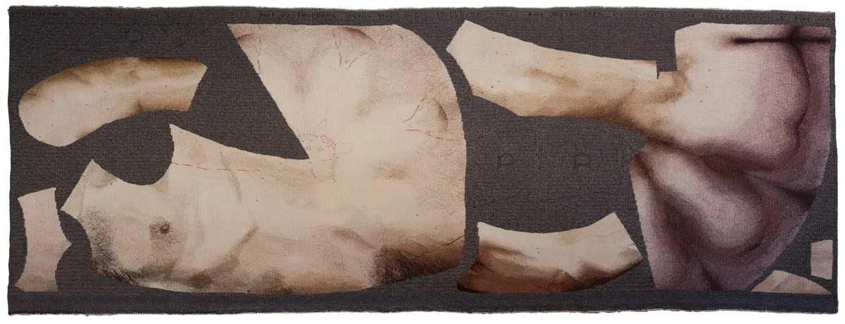 Nicole Miltner justaucorps_04/04- 11/05 , wool-cotton weave, 215,5 x 80 cm, 2004-2005 © Klemens Kohlweis