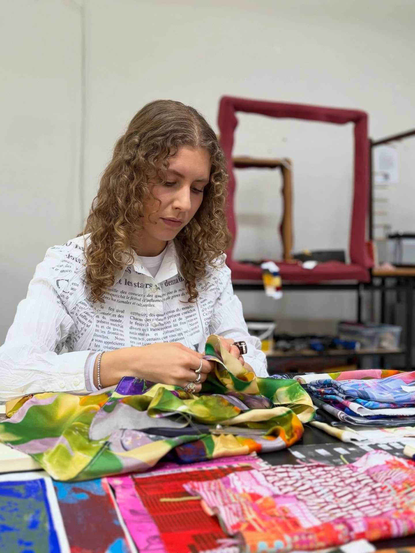 During her two-week residency at Lottozero, textile designer Andrea N&uuml;esch @andrajiu explored the space between making, researching, and reflecting, both as a designer and as a teacher at the Basel School of Design.

Her practice is driven by an