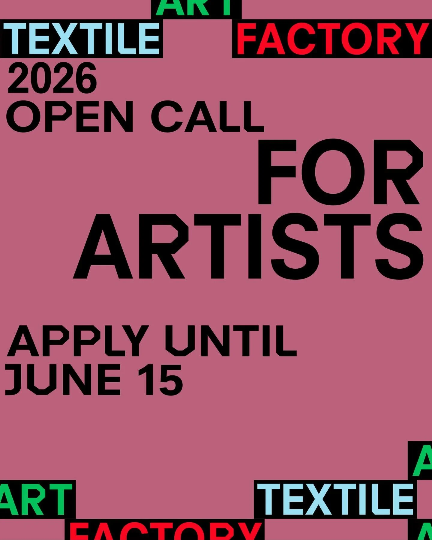 Starting today, applications are open for the 2nd cycle of TEXTILE ART FACTORY, a six-month residency in Prato for artists under 36, taking place from 5 October 2026 to 5 April 2027.

Curated by Lottozero, in collaboration with @museodeltessuto and @