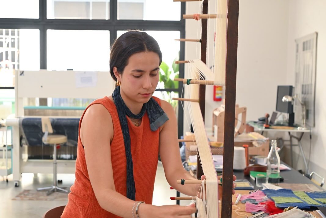 🩵 Matilde Yilmaz @matildeyilmaz (she/her) is our other  current intern in the textile lab 🩵 

She is a Dutch-Kurdish artist based in Amsterdam and she&rsquo;s currently pursuing a double bachelors in Fine arts and Design at the Gerrit Rietveld Acad