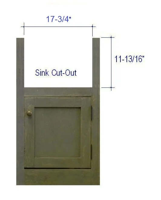 Cast Iron Farmhouse bar sink cut-out