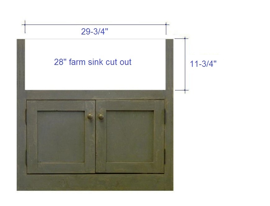 Cast Iron Farmhouse sink cut-out