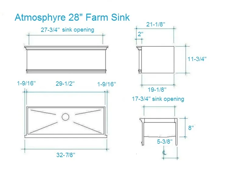 Farmhouse sink specs
