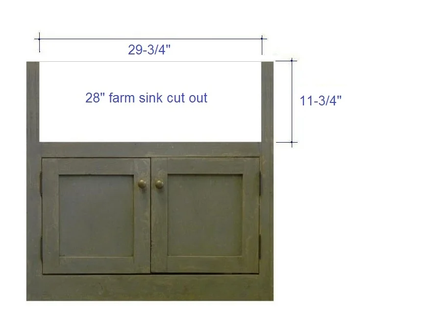Farmhouse sink cut out sheet