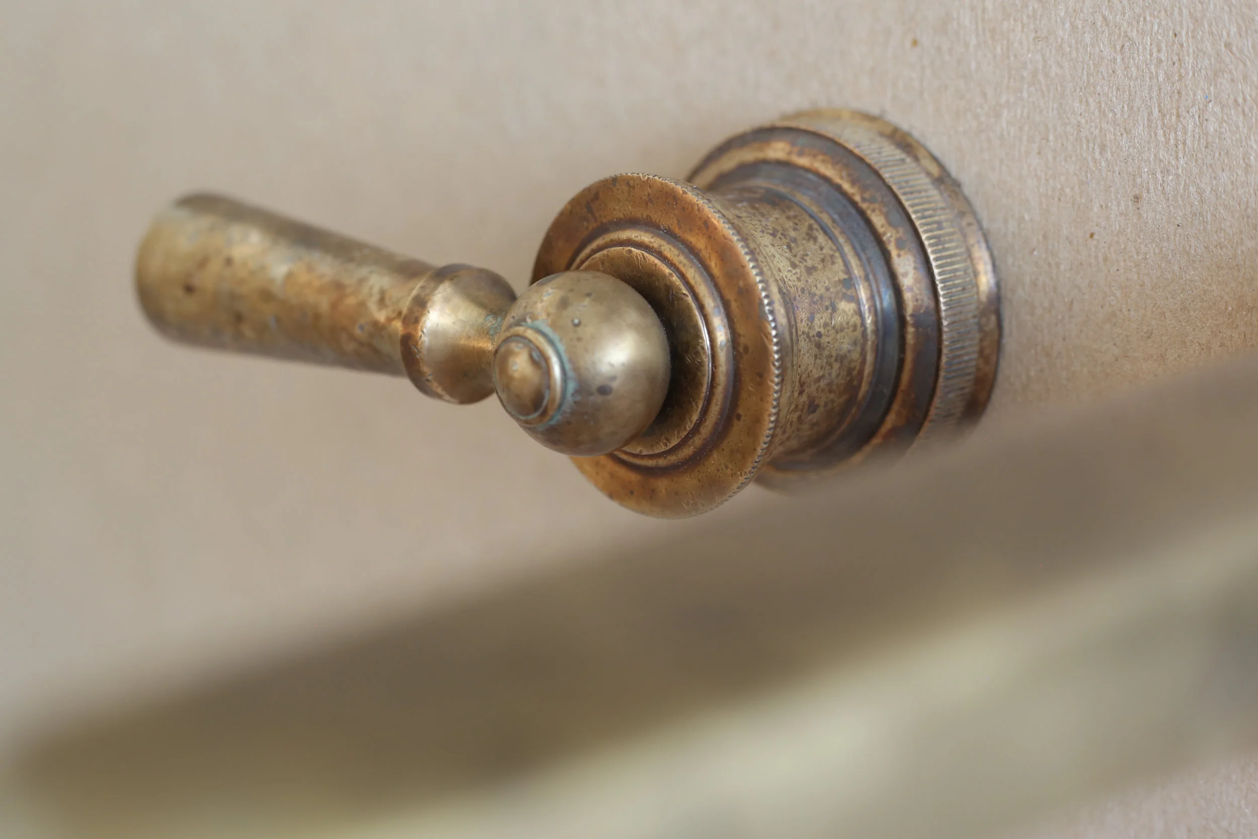 Antique brass faucet