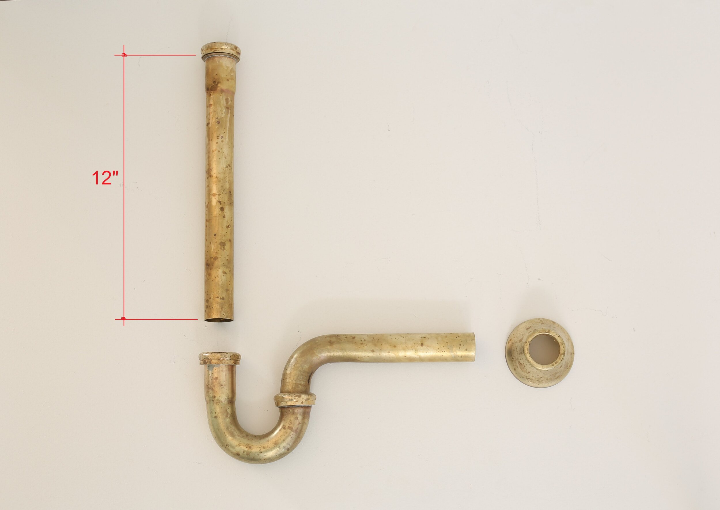 Stopper Free Antique Brass PTrap and Drain — Atmosphyre