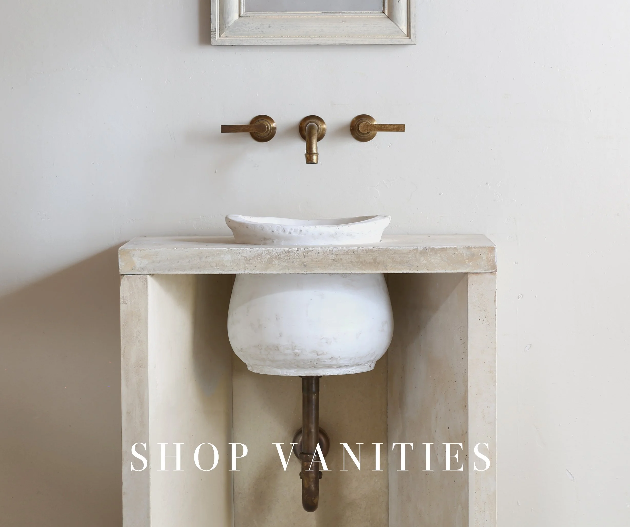 Concrete and stone bathroom vanities handcrafted in New York