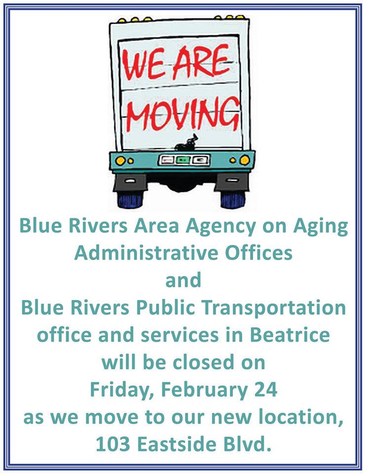 Closed - Blue Rivers AAA Office & Beatrice Public Transportation — Blue  Rivers AAA