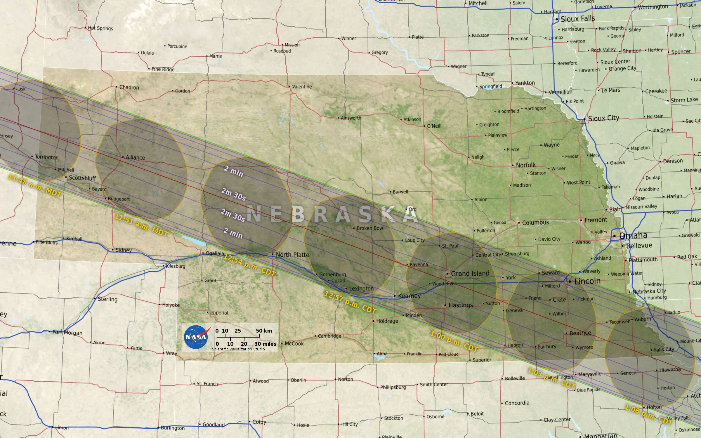 Map courtesy of nasa / eclipse2017.nasa.gov