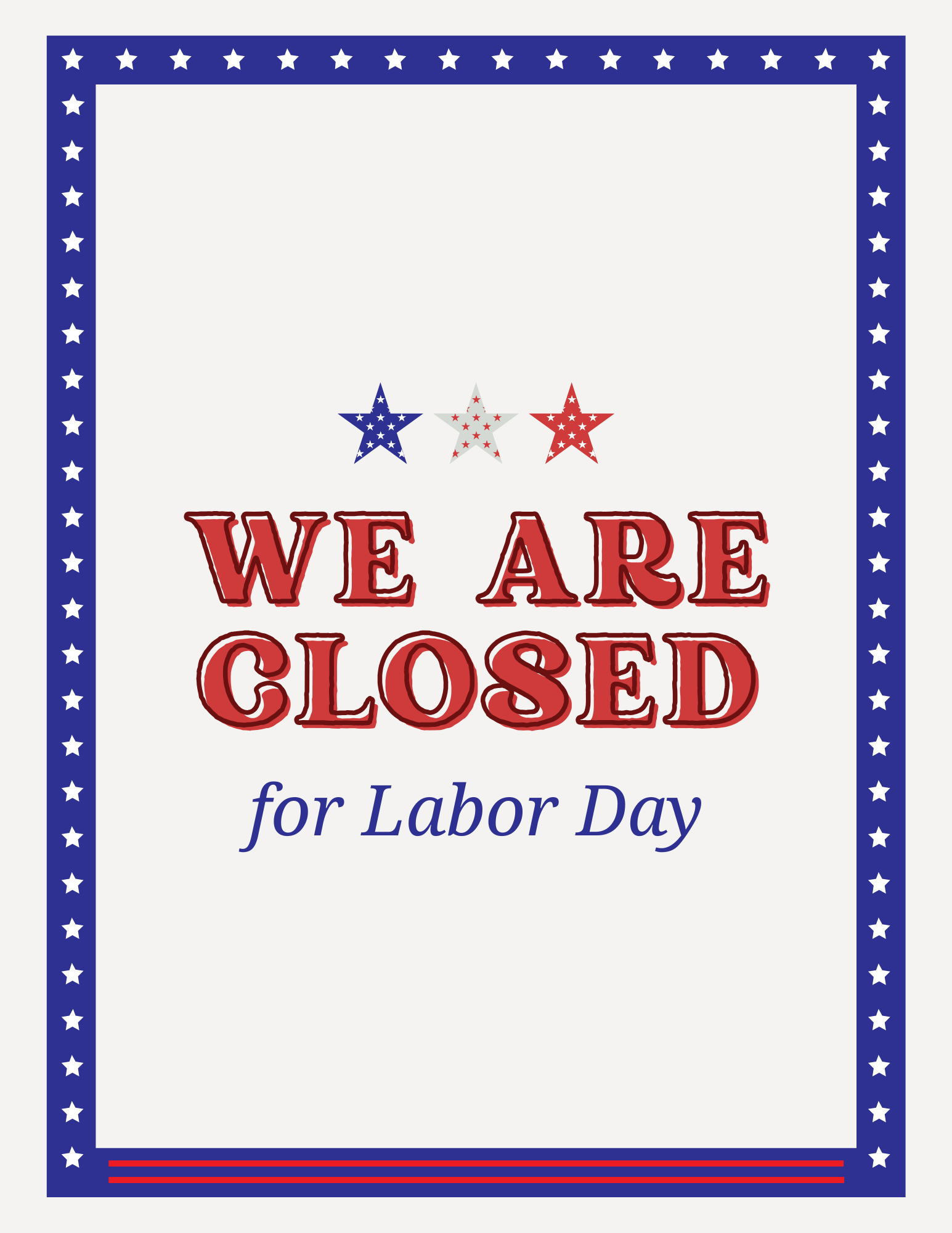 Closed - Labor Day