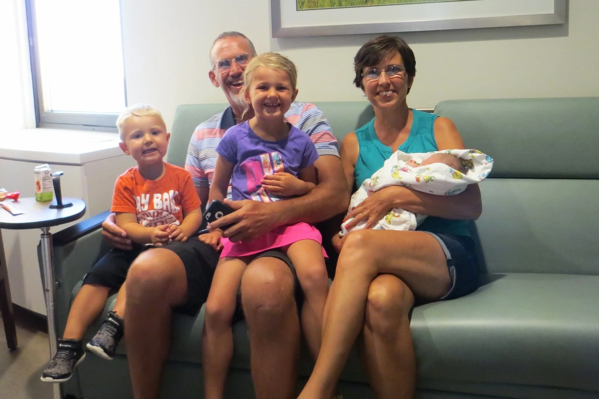 A huge thank you to my in-laws for watching our big kids while we were in the hospital!