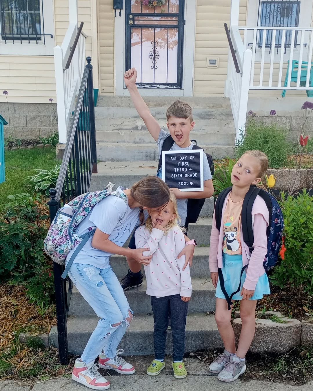Last day vibes.

Lots of little (medium??) changes coming for our family, but today we're just grateful for the awesome school year we had and the summer break we're staring down. 😎