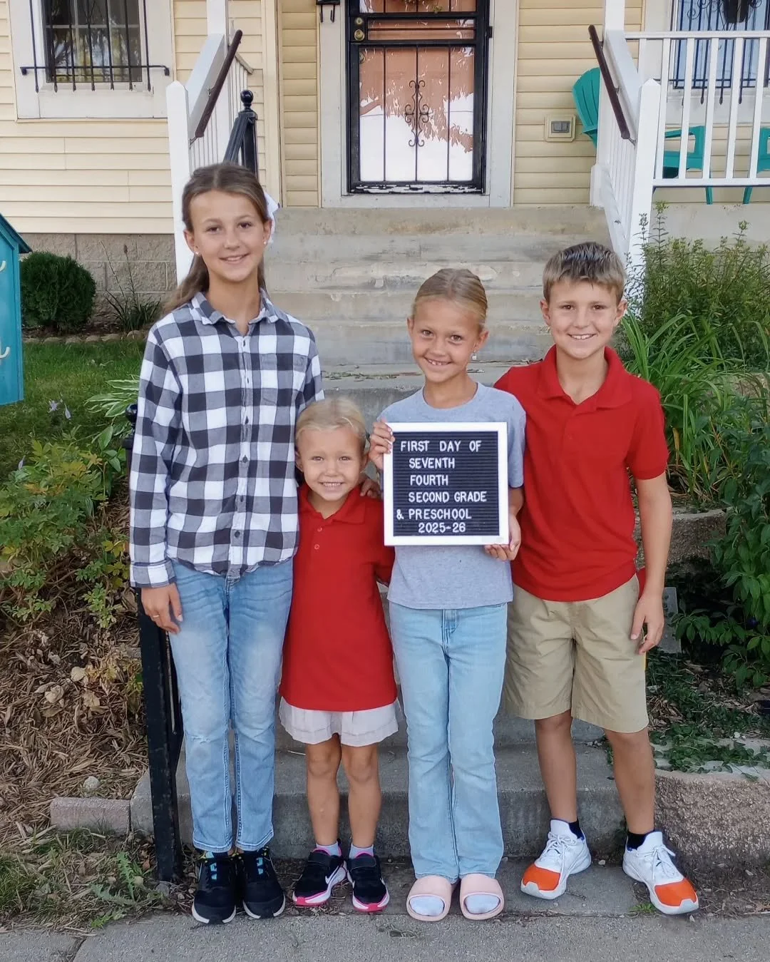This year hit different for a couple reasons, including flooding in Milwaukee a few weeks ago that impacted our school and pushed the start date back for our elementary kids. But it's also the first day all four are in school full-time. I've been doi