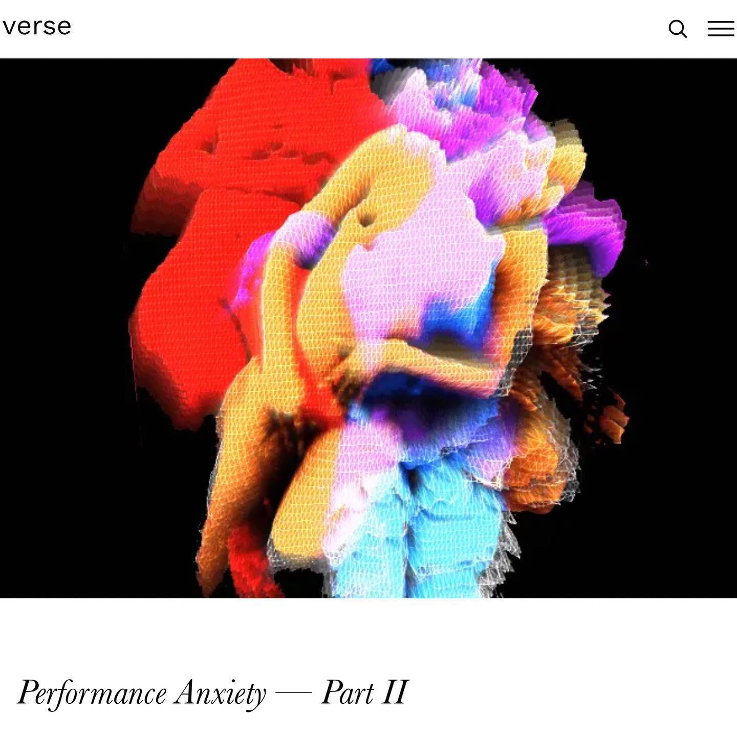 Launching today! My latest curated show with @verse_works - &lsquo;Performance Anxiety Part II&rsquo; features women and non-binary artists creating historically and conceptually important work around the body. 

The exhibition is inspired by the boo