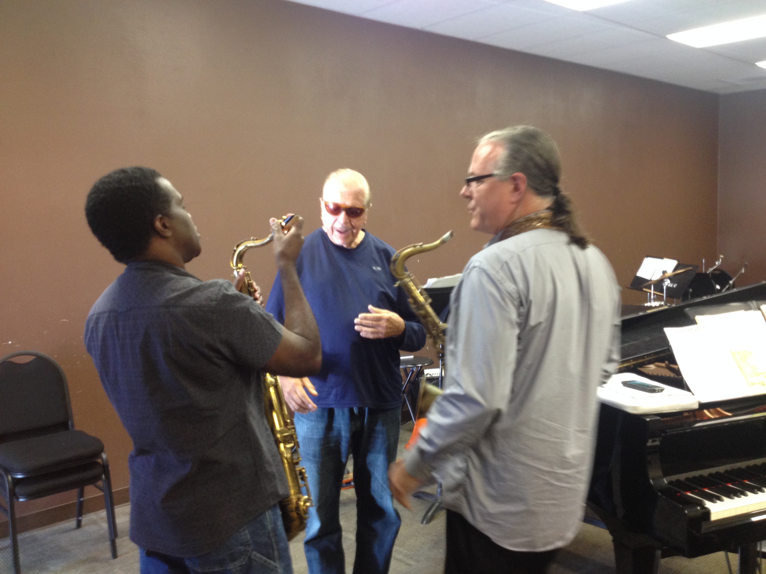 Hanging out with Rickey Woodard, Gene "Cip" Cipriano, and Doug Webb