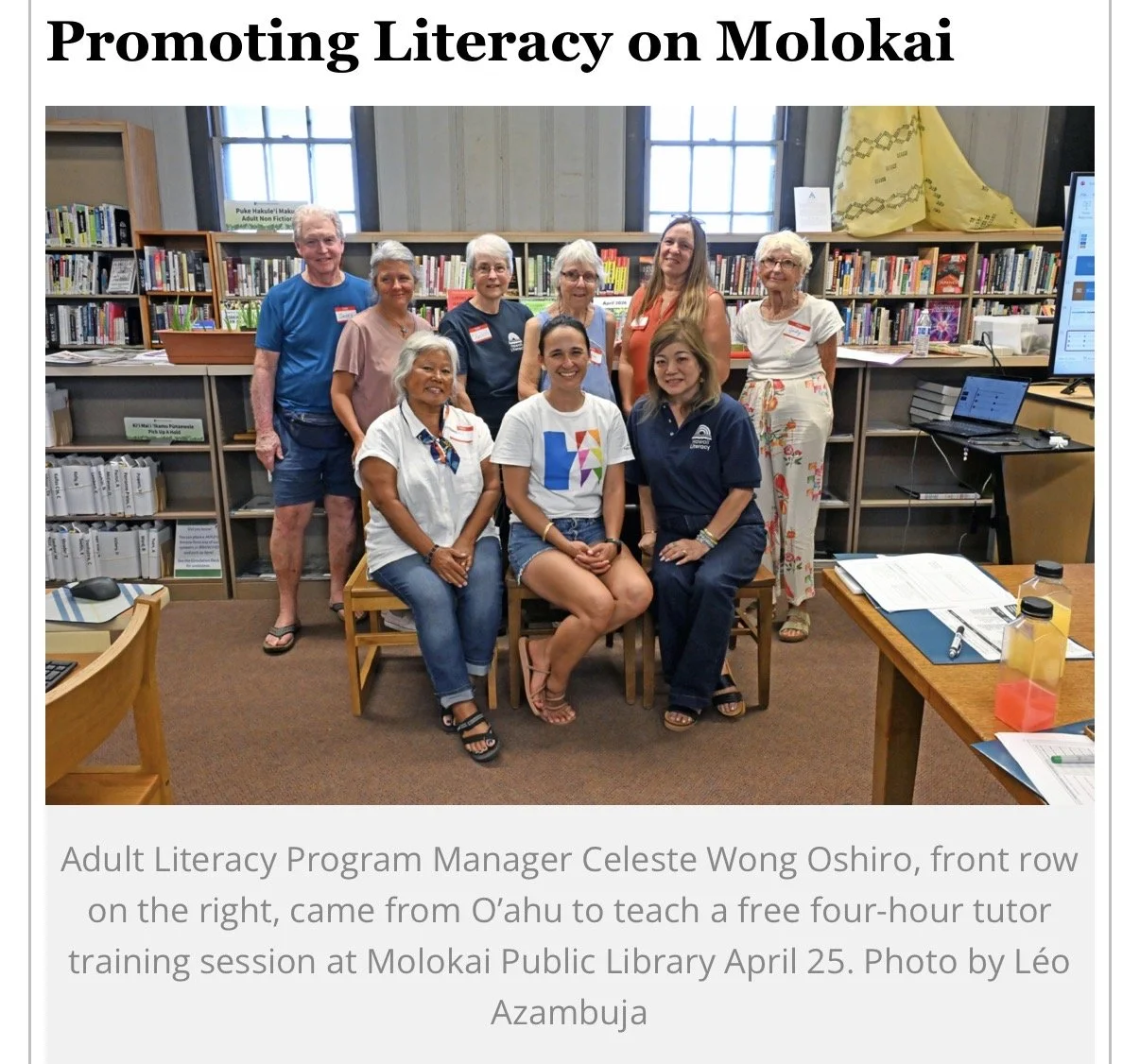 The Molokai Dispatch: Promoting Literacy on Molokai