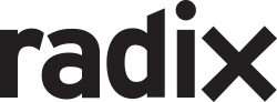  Logo for the innovative Vancouver theatre group  Radix . 