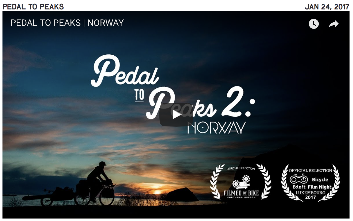   Pedal To Peaks The Radavist  online article 24 Jan. 2017 
