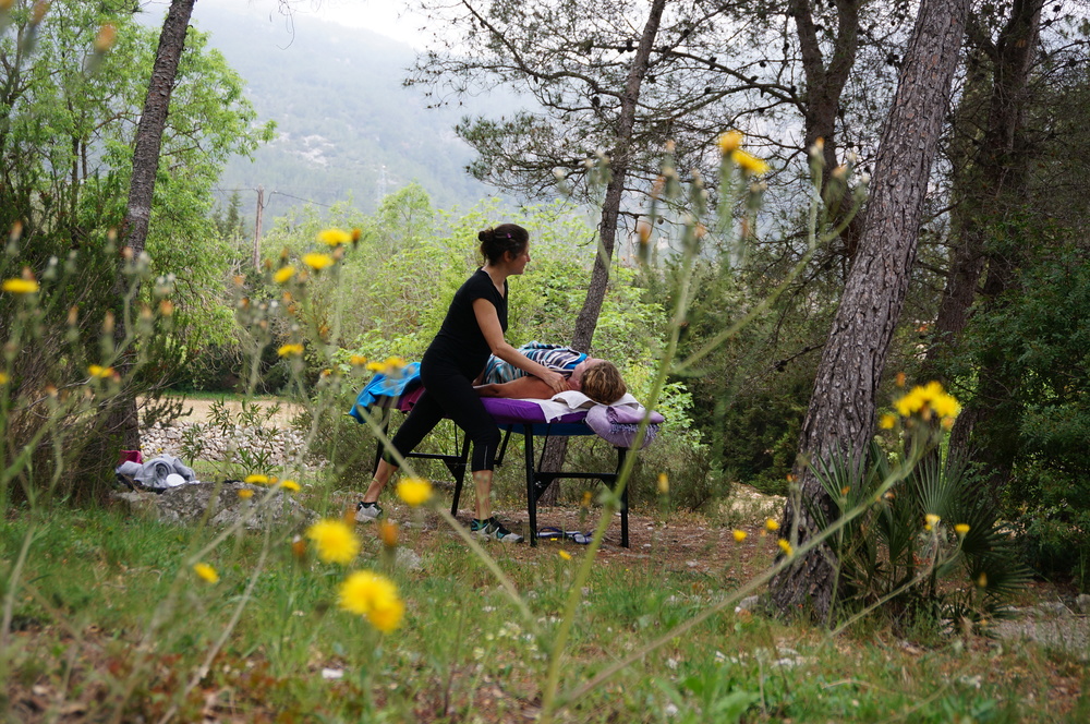 Massages in nature.
