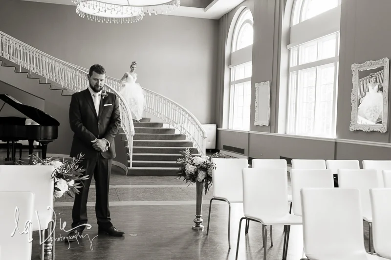 Venue: Calhoun Beach Club + Photography: La Vie Photography + Flowers: Munster Rose + Catering: D'Amico Catering + Music: Instant Request + Hair and Make-Up: Nan Fletcher and Bella on the Bay + Gown: The Gown Gallery